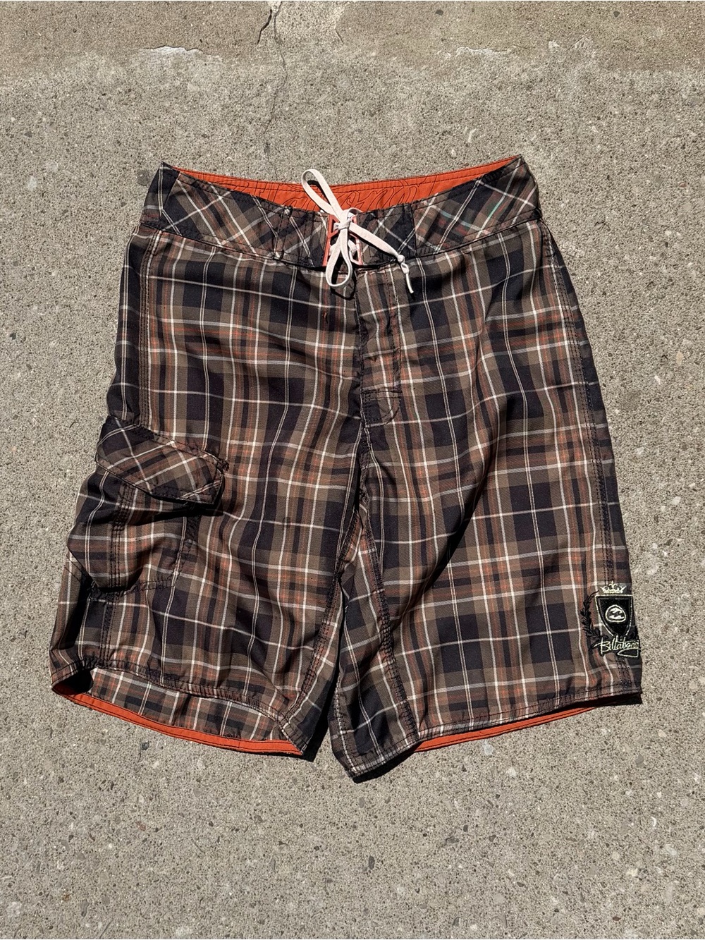 Vintage Y2K billabong plaid boardshort